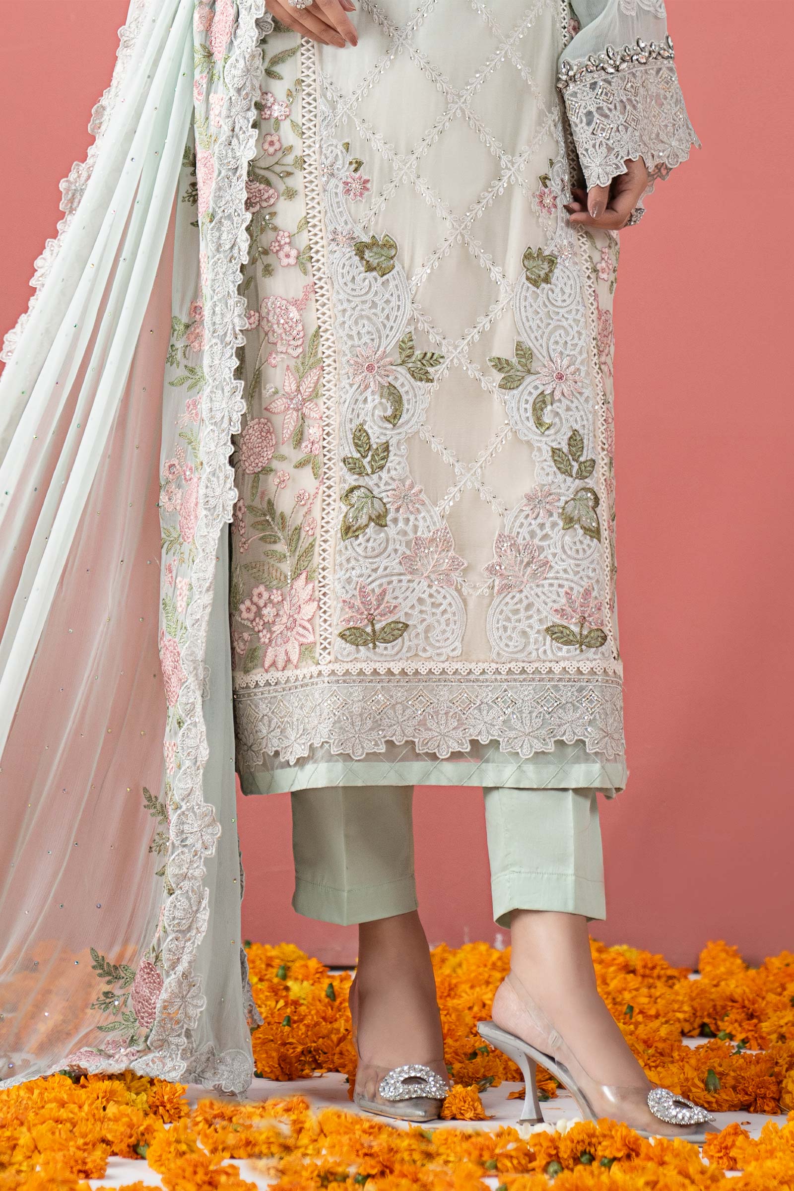Maria B | Pre Fall 25 | SF-EF25-41-Sea Green - Official Maria B stockist in UK - Sakeena London