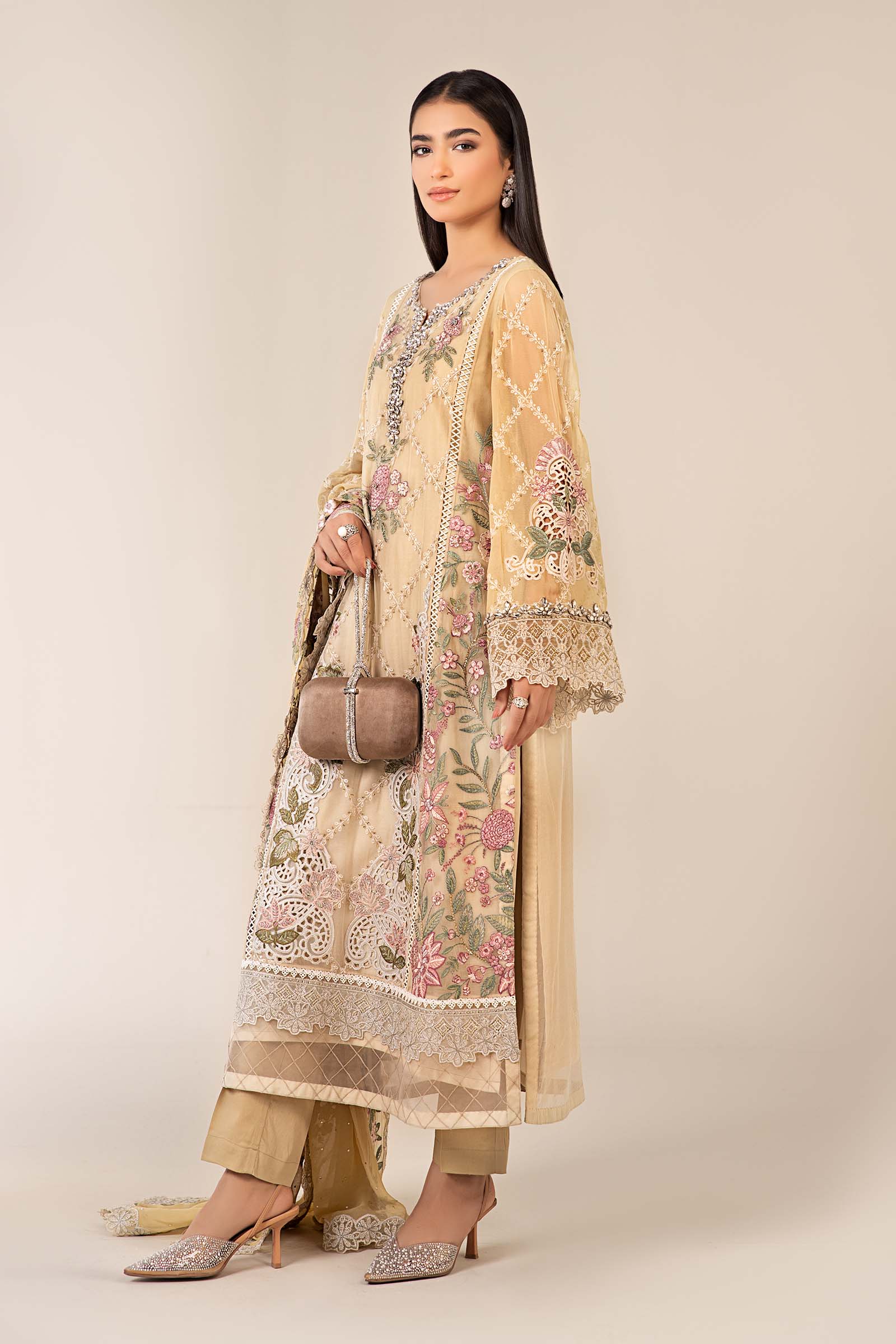 Maria B | Pre Fall 25 | Chiffon Suit 19 - Official Maria B stockist in UK - Sakeena London