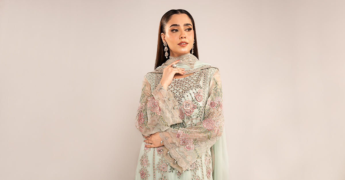 Maria B | luxury formals | SF-EF26-01-Sea Green