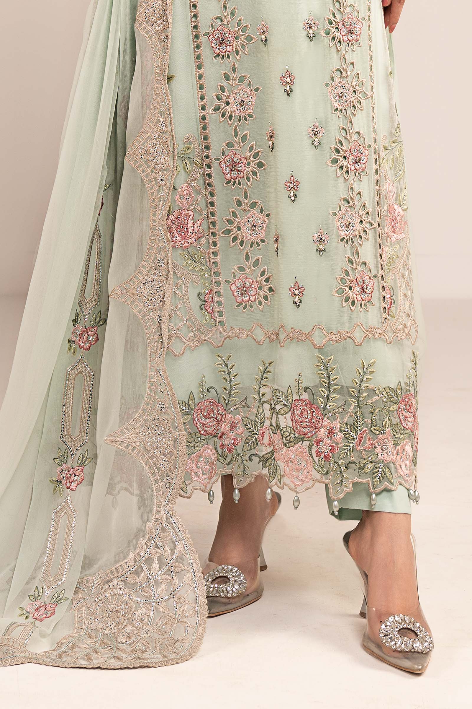 Maria B | luxury formals | SF-EF26-01-Sea Green