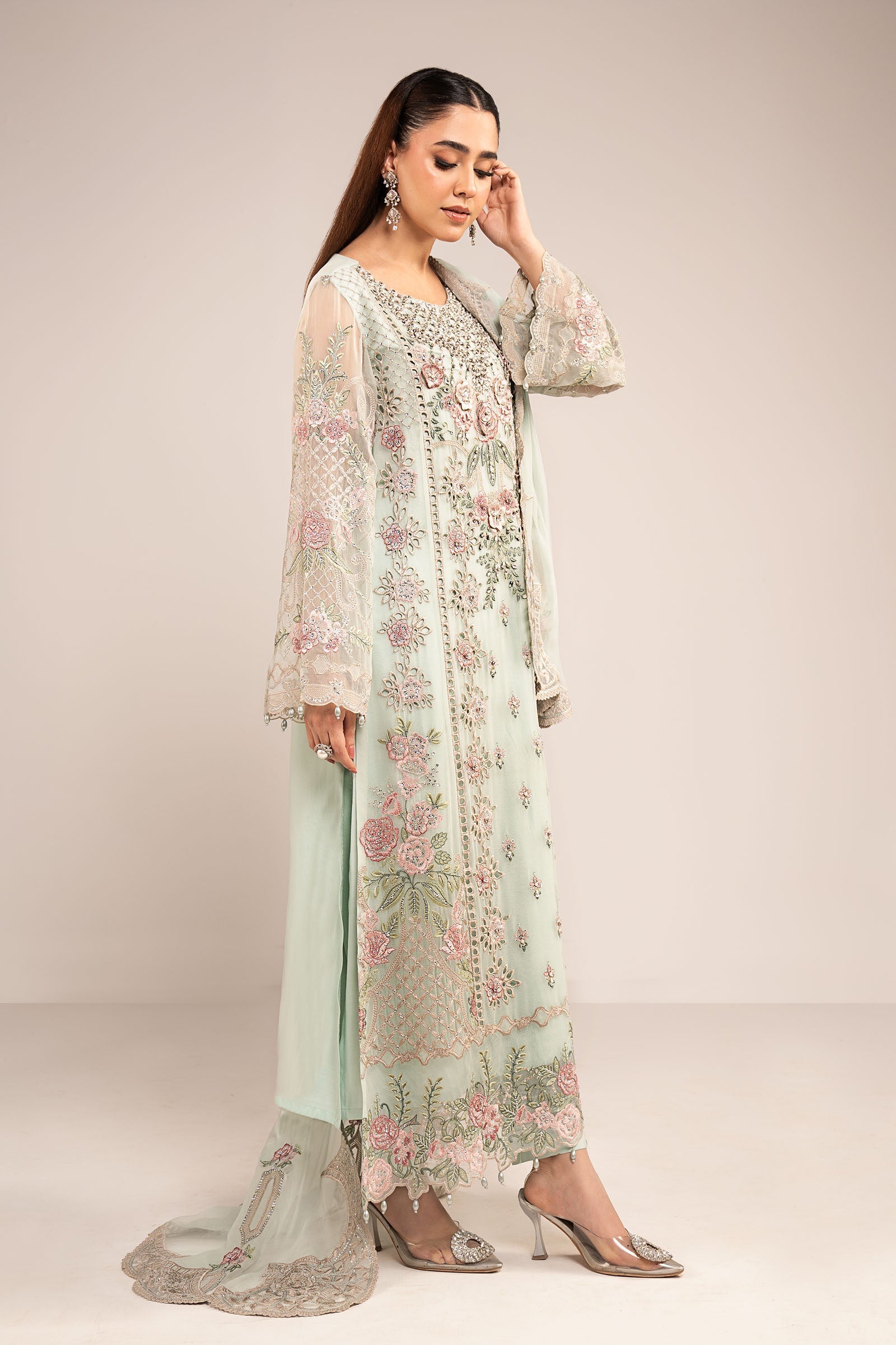 Maria B | luxury formals | SF-EF26-01-Sea Green