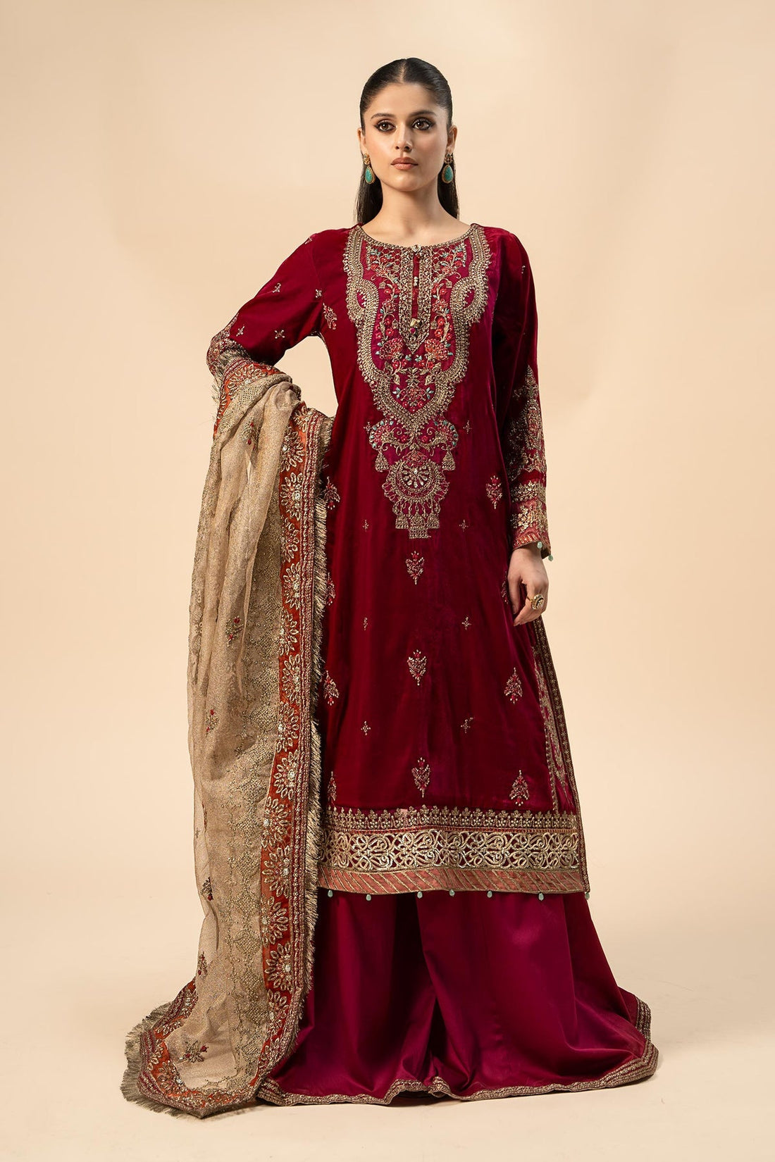 Maria B | Formal Wears | Velvet Suit | SF-W24-29 - Official Maria B stockist in UK - Sakeena London