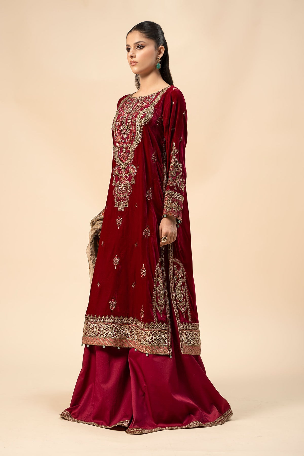 Maria B | Formal Wears | Velvet Suit | SF-W24-29 - Official Maria B stockist in UK - Sakeena London