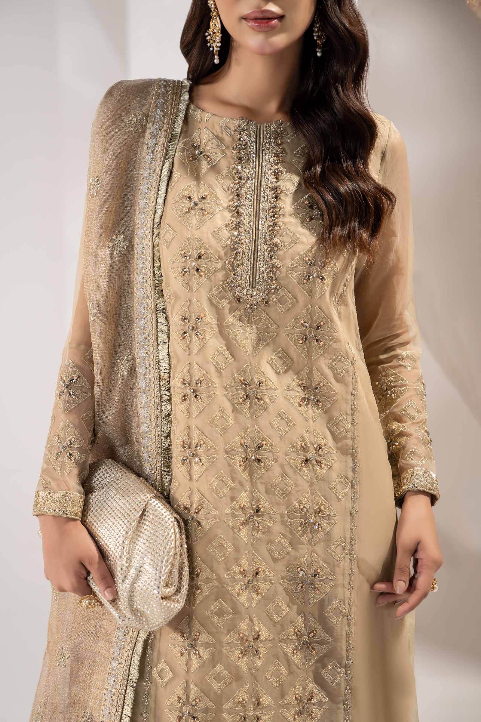 Maria B | Pre Fall 25 | SF-W24-31-BEIGE - Official Maria B stockist in UK - Sakeena London