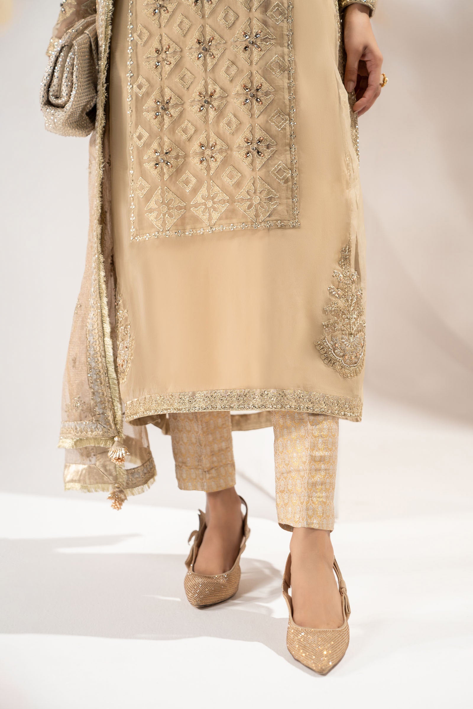 Maria B | Pre Fall 25 | SF-W24-31-BEIGE - Official Maria B stockist in UK - Sakeena London