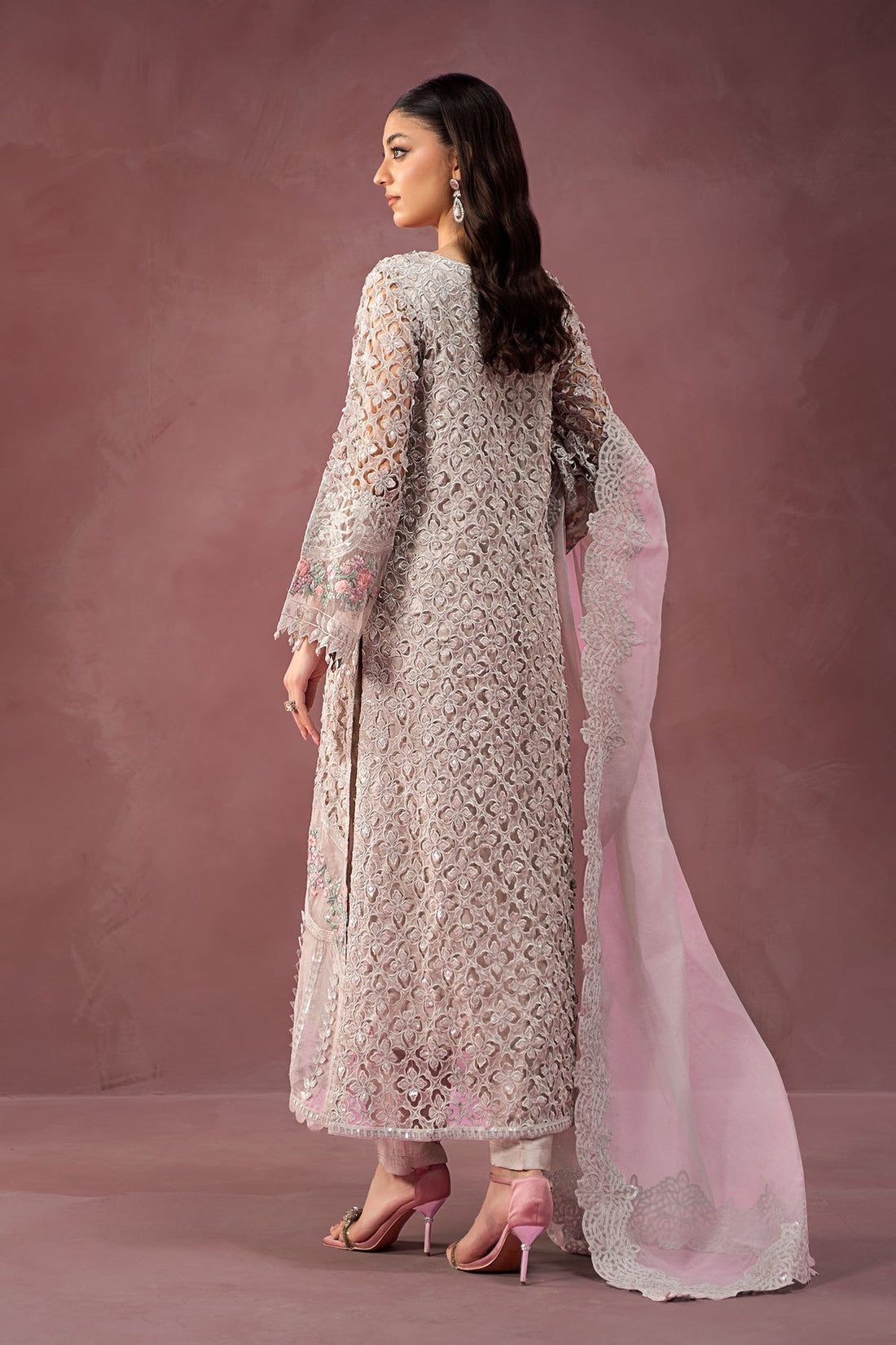 Maria B | Formal Wears | Organza Suit | SF-W24-69 - Official Maria B stockist in UK - Sakeena London