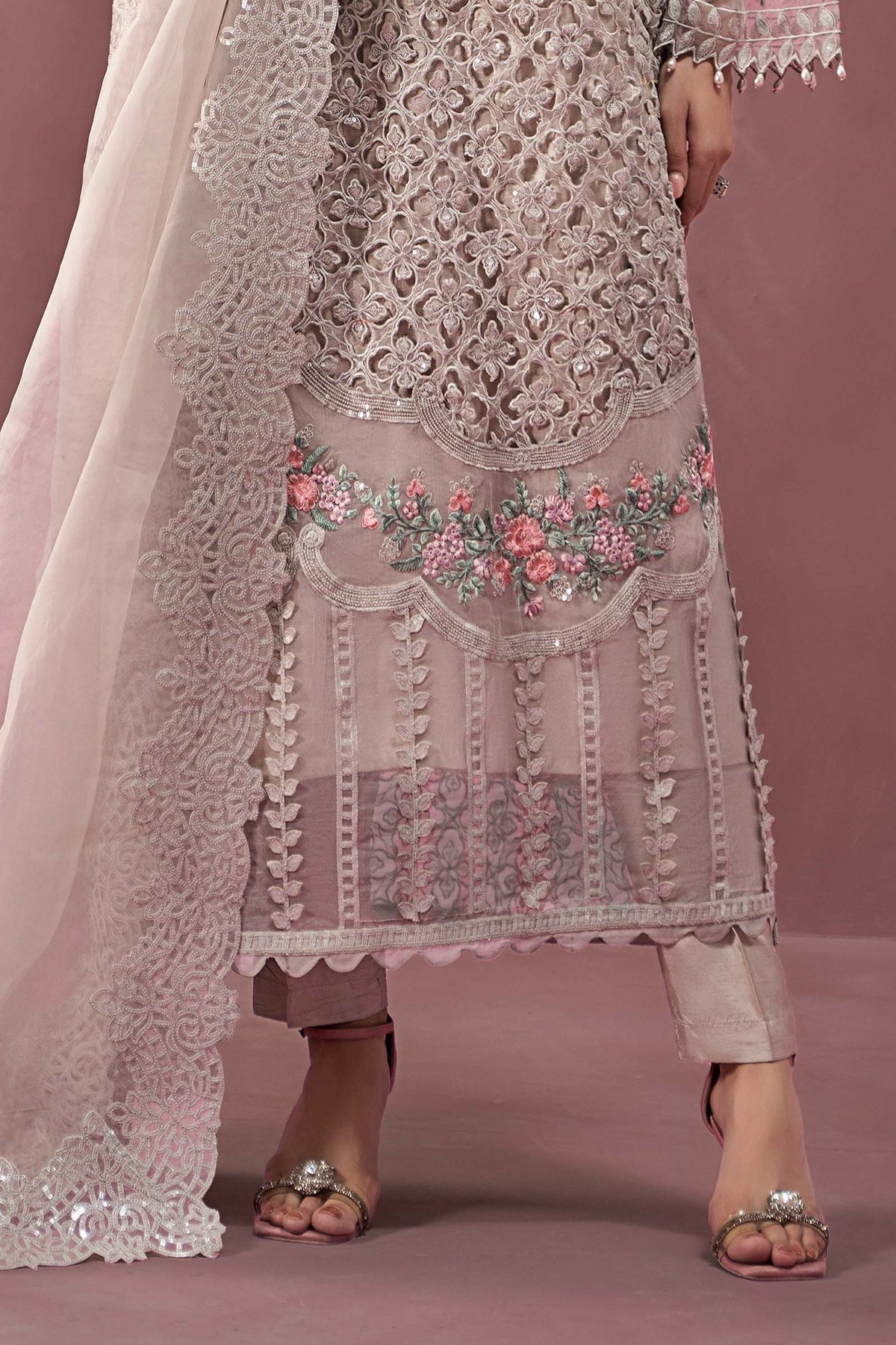 Maria B | Formal Wears | Organza Suit | SF-W24-69 - Official Maria B stockist in UK - Sakeena London