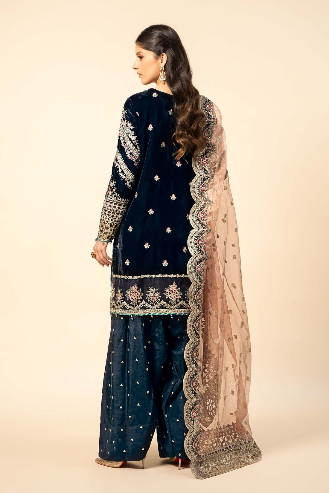Maria B | Formal Wears | Velvet Suit | SF-W24-80 - Official Maria B stockist in UK - Sakeena London