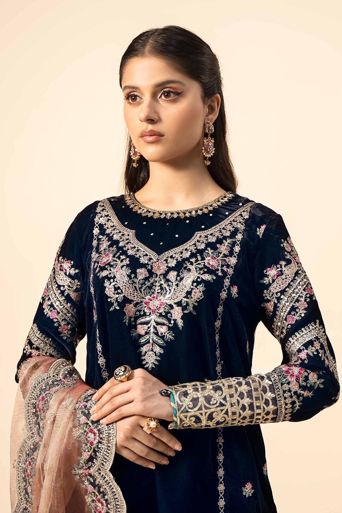 Maria B | Formal Wears | Velvet Suit | SF-W24-80 - Official Maria B stockist in UK - Sakeena London