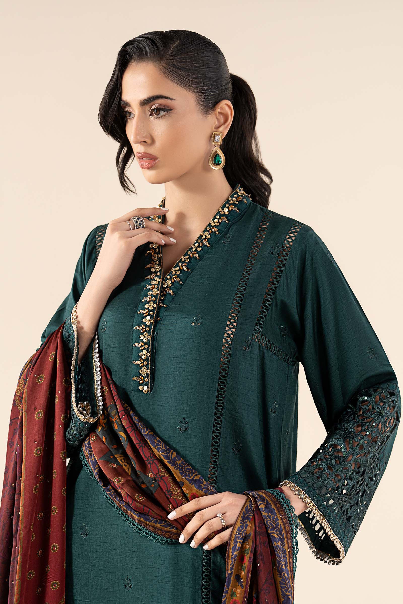 Maria B | Pre Fall 25 | SF-W25-03-Teal - Official Maria B stockist in UK - Sakeena London