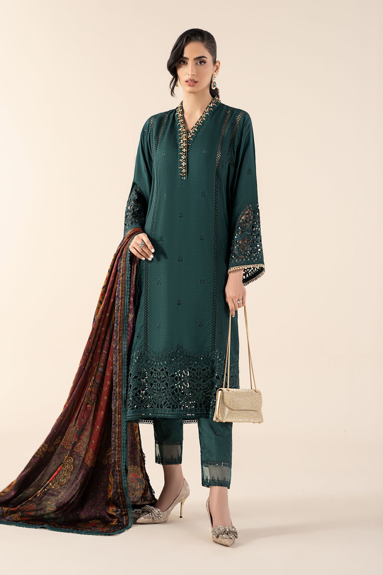 Maria B | Pre Fall 25 | SF-W25-03-Teal - Official Maria B stockist in UK - Sakeena London