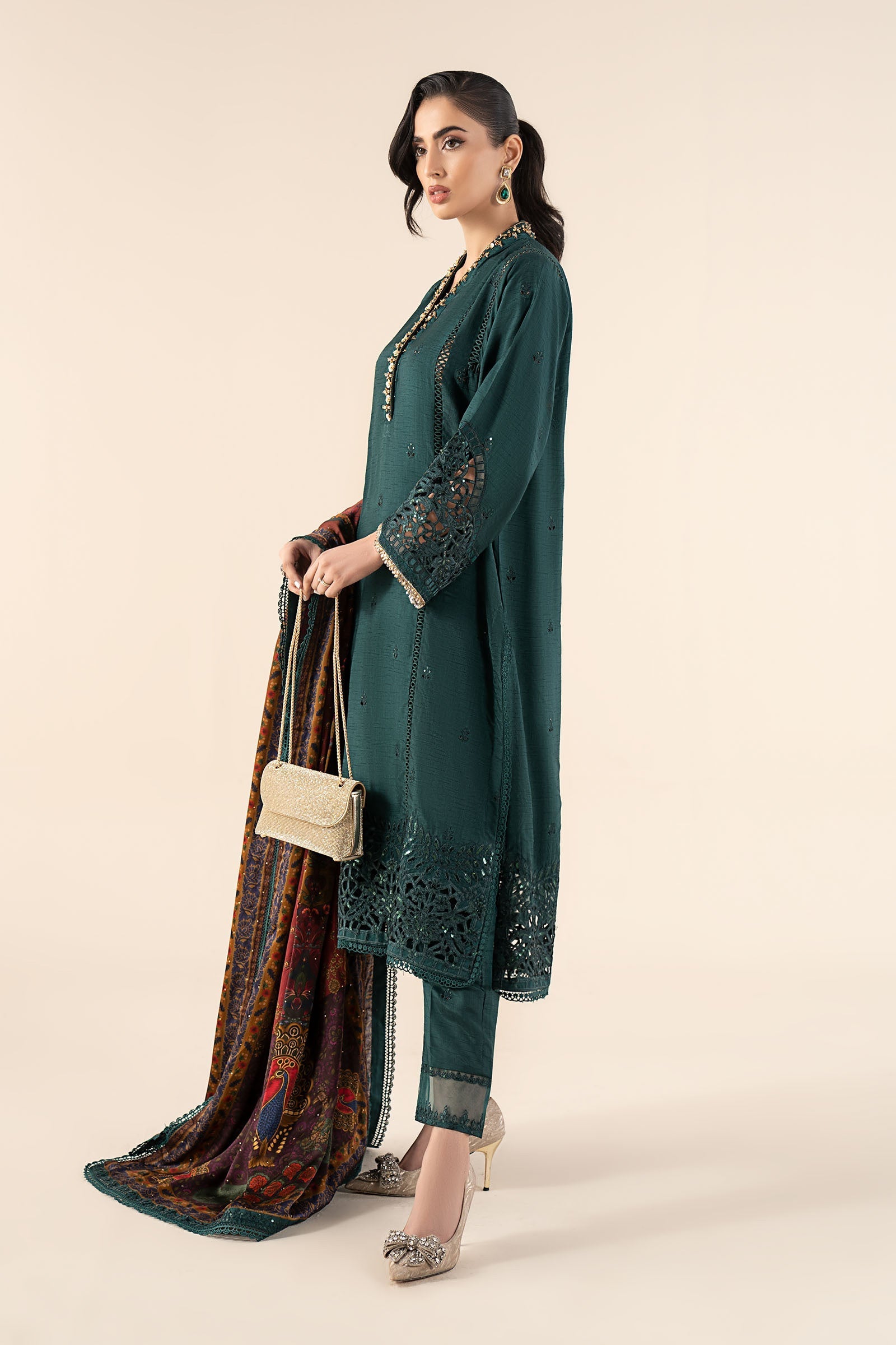 Maria B | Pre Fall 25 | SF-W25-03-Teal - Official Maria B stockist in UK - Sakeena London
