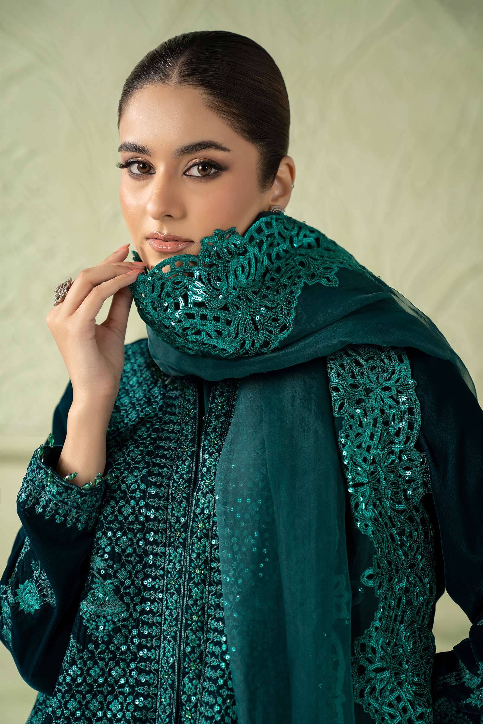 Maria B | Pre Fall 25 | SF-W25-12-Green - Official Maria B stockist in UK - Sakeena London