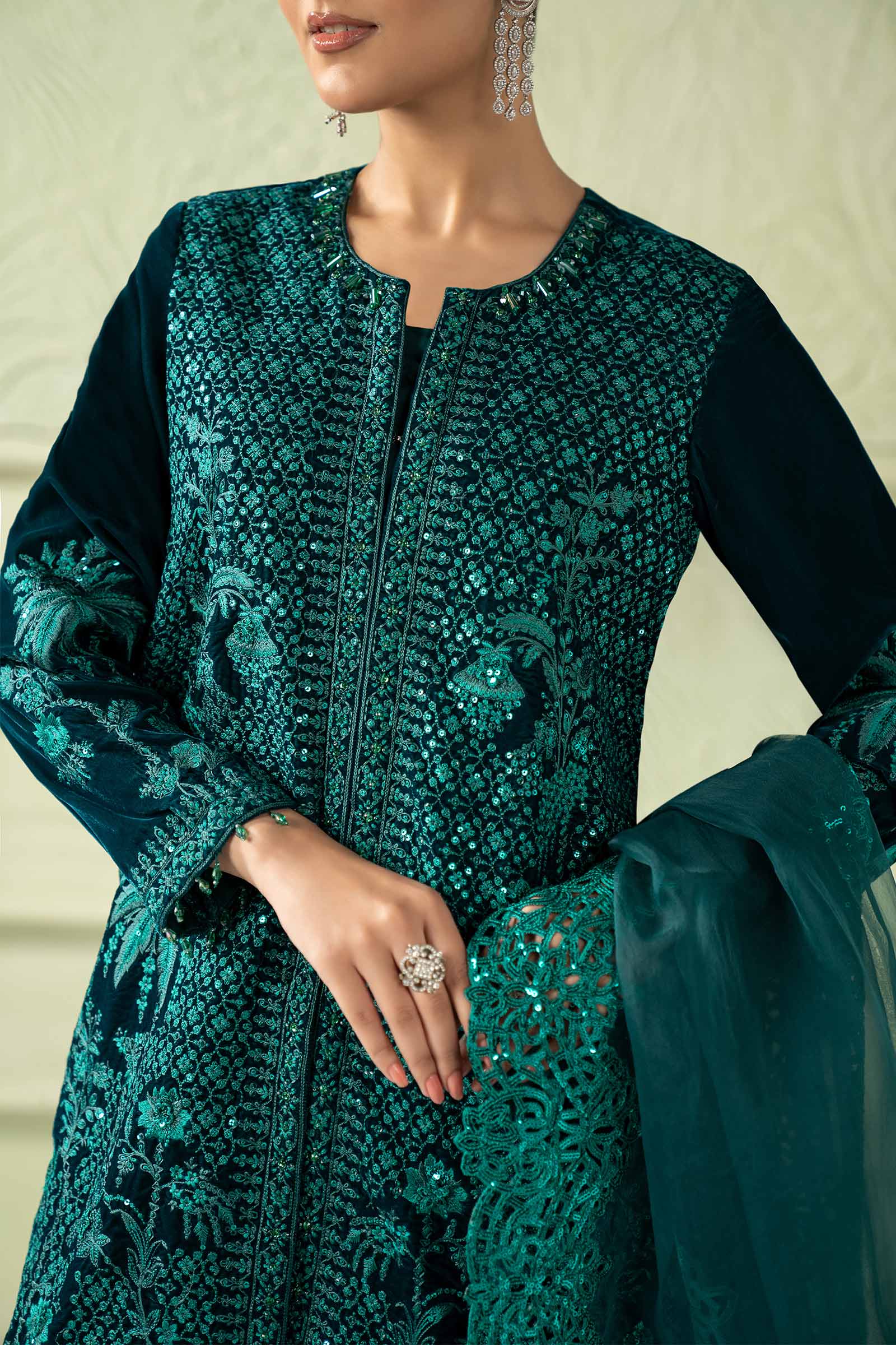 Maria B | Pre Fall 25 | SF-W25-12-Green - Official Maria B stockist in UK - Sakeena London