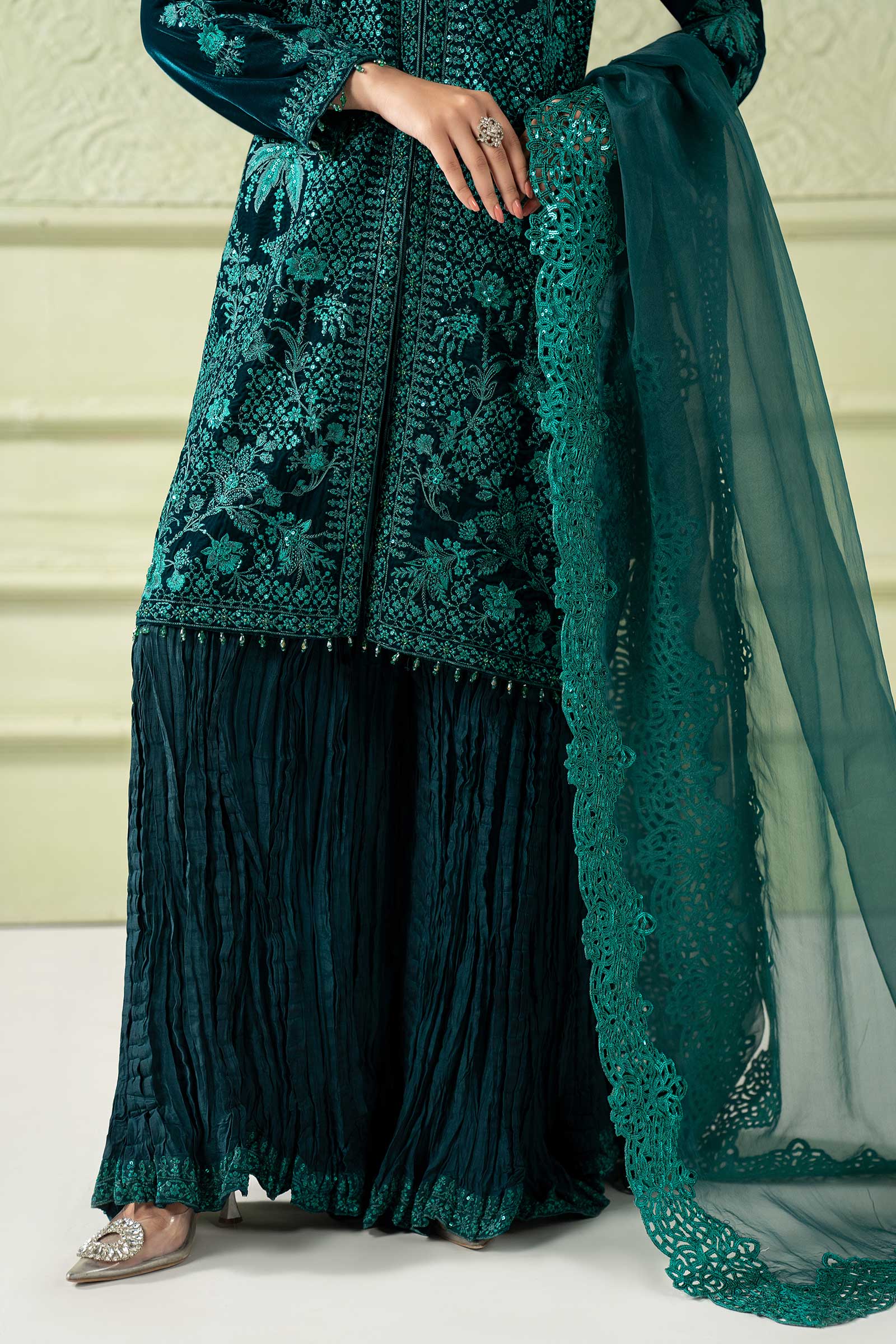Maria B | Pre Fall 25 | SF-W25-12-Green - Official Maria B stockist in UK - Sakeena London
