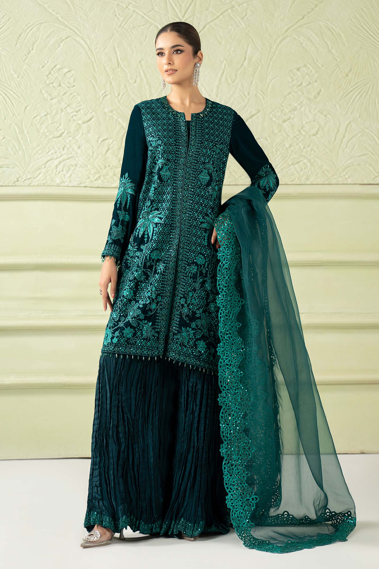 Maria B | Pre Fall 25 | SF-W25-12-Green - Official Maria B stockist in UK - Sakeena London