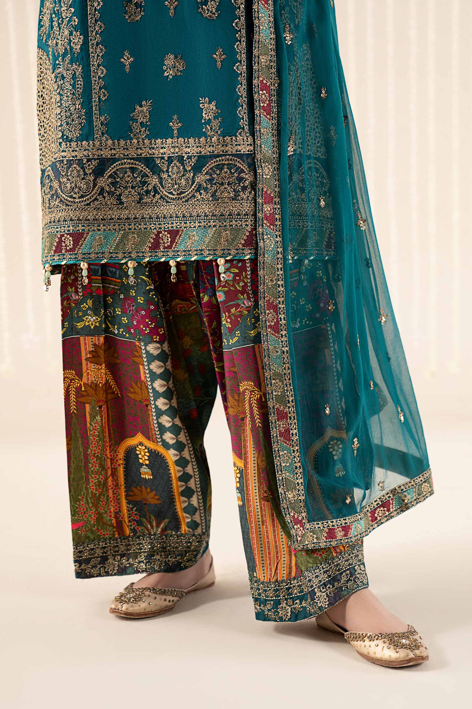 Maria B | Pre Fall 25 | SF-W25-16-Teal - Official Maria B stockist in UK - Sakeena London