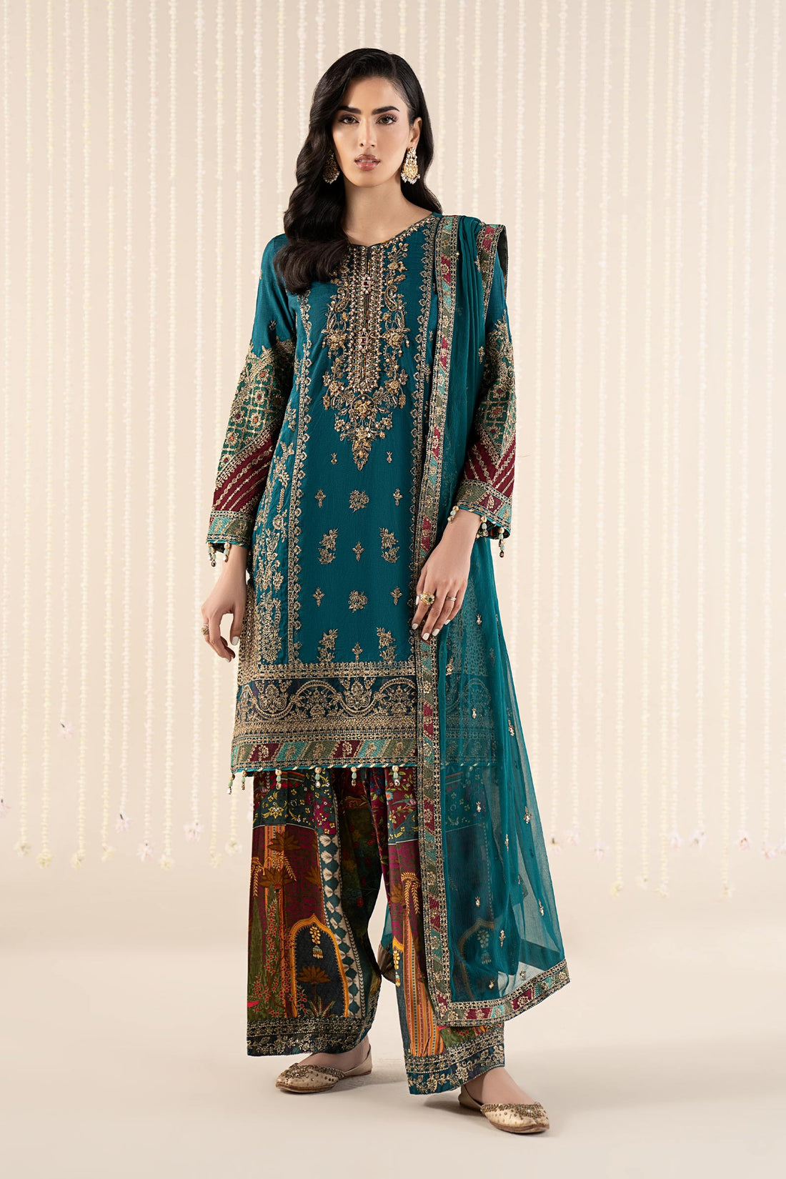 Maria B | Pre Fall 25 | SF-W25-16-Teal - Official Maria B stockist in UK - Sakeena London
