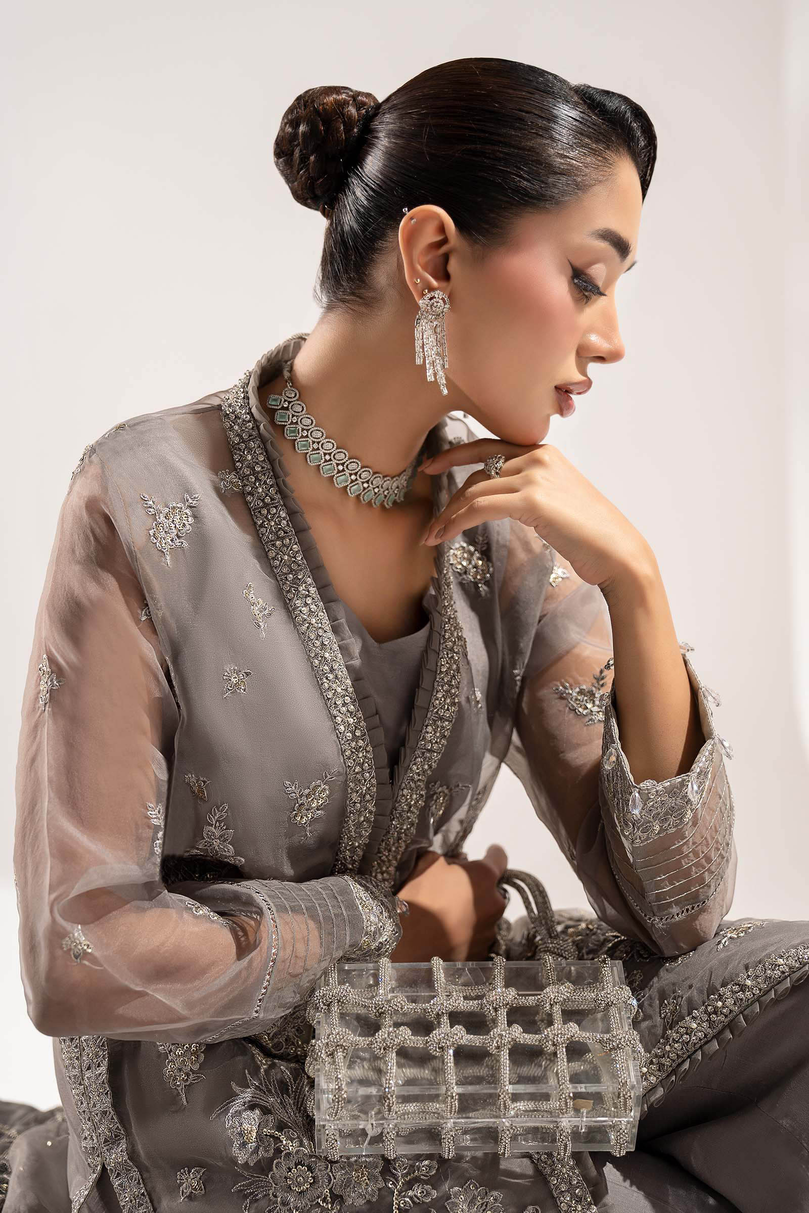 Maria B | Pre Fall 25 | SF-W25-34-Grey - Official Maria B stockist in UK - Sakeena London