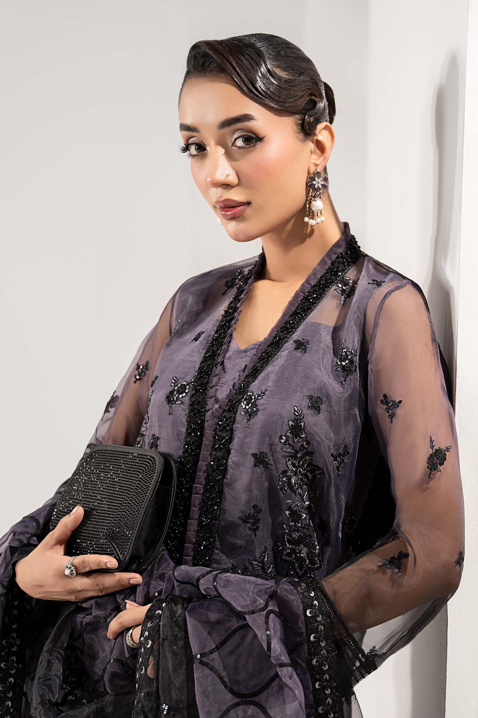 Maria B | Pre Fall 25 | Organza Suit-W25-34 - Official Maria B stockist in UK - Sakeena London