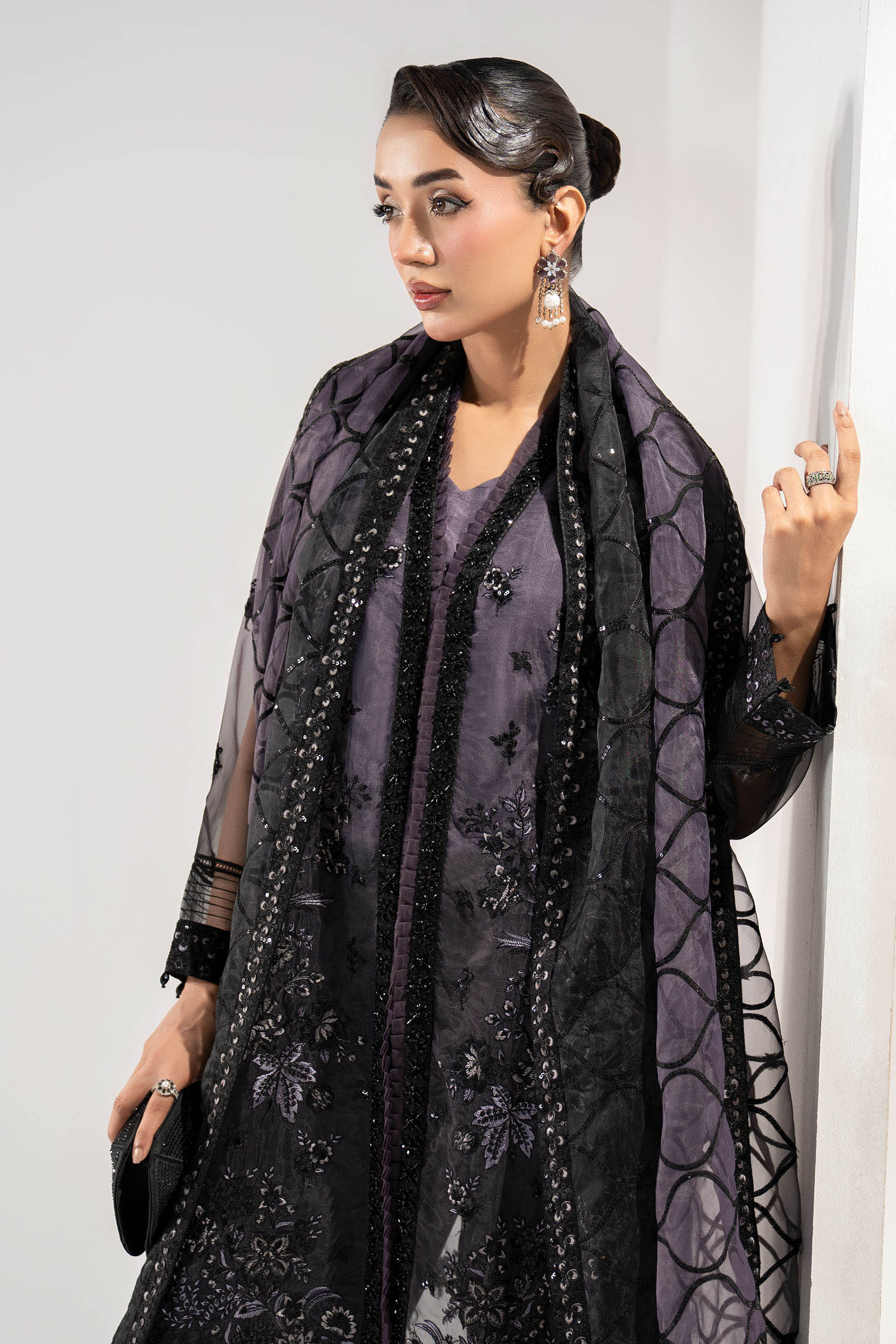 Maria B | Pre Fall 25 | Organza Suit-W25-34 - Official Maria B stockist in UK - Sakeena London