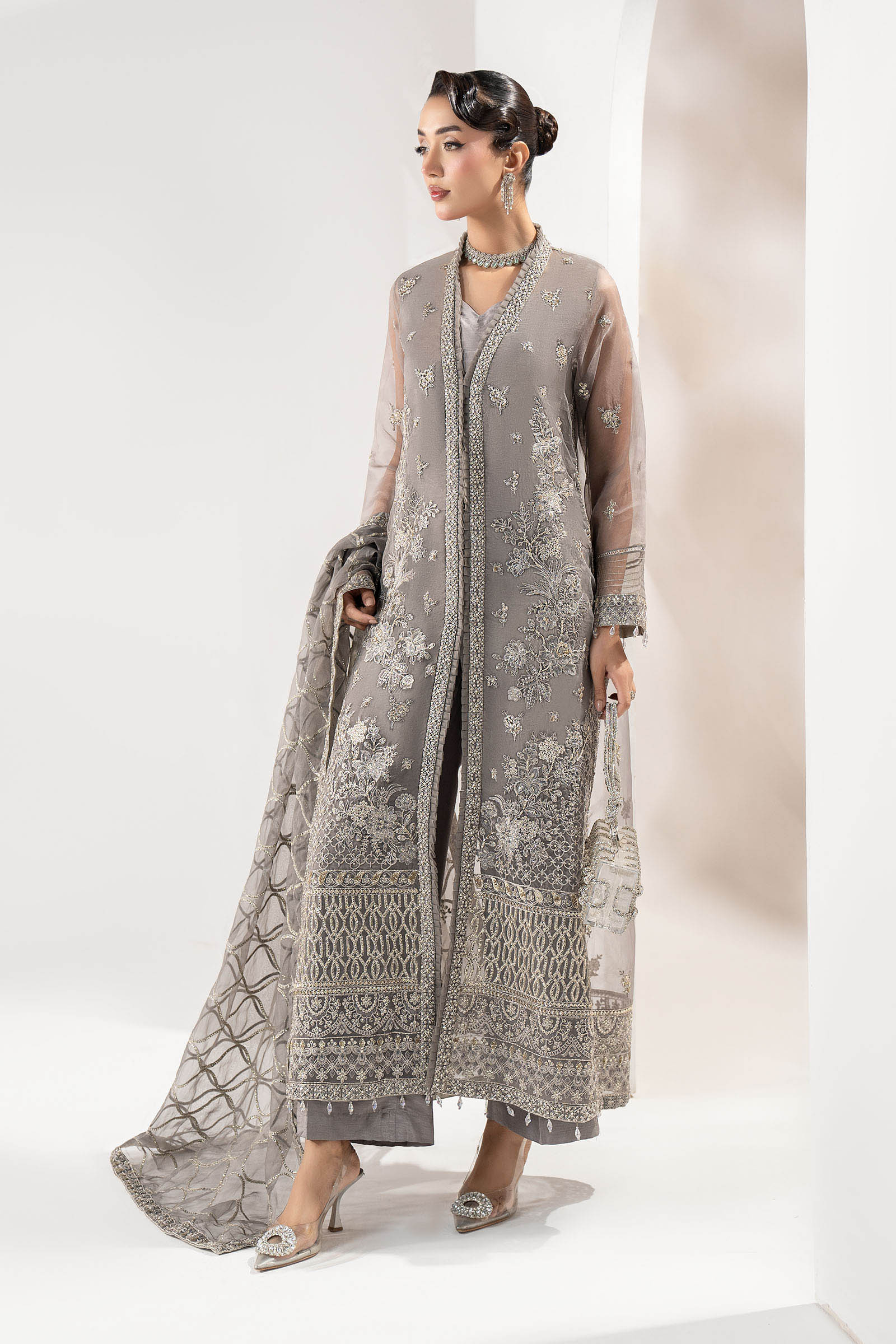 Maria B | Pre Fall 25 | SF-W25-34-Grey - Official Maria B stockist in UK - Sakeena London