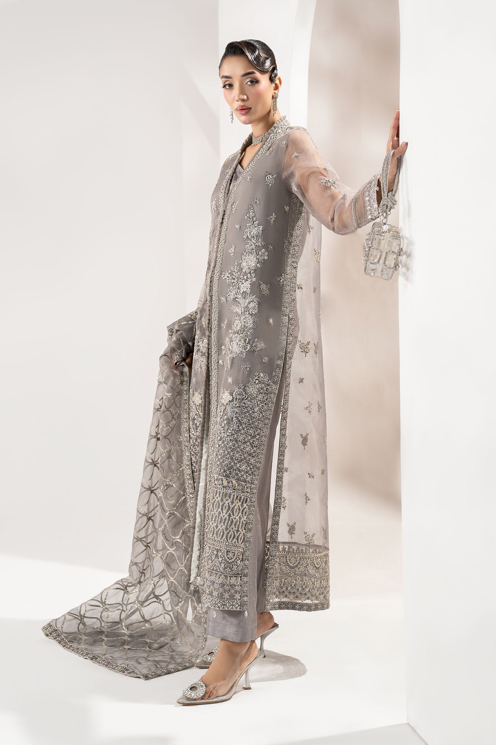 Maria B | Pre Fall 25 | SF-W25-34-Grey - Official Maria B stockist in UK - Sakeena London