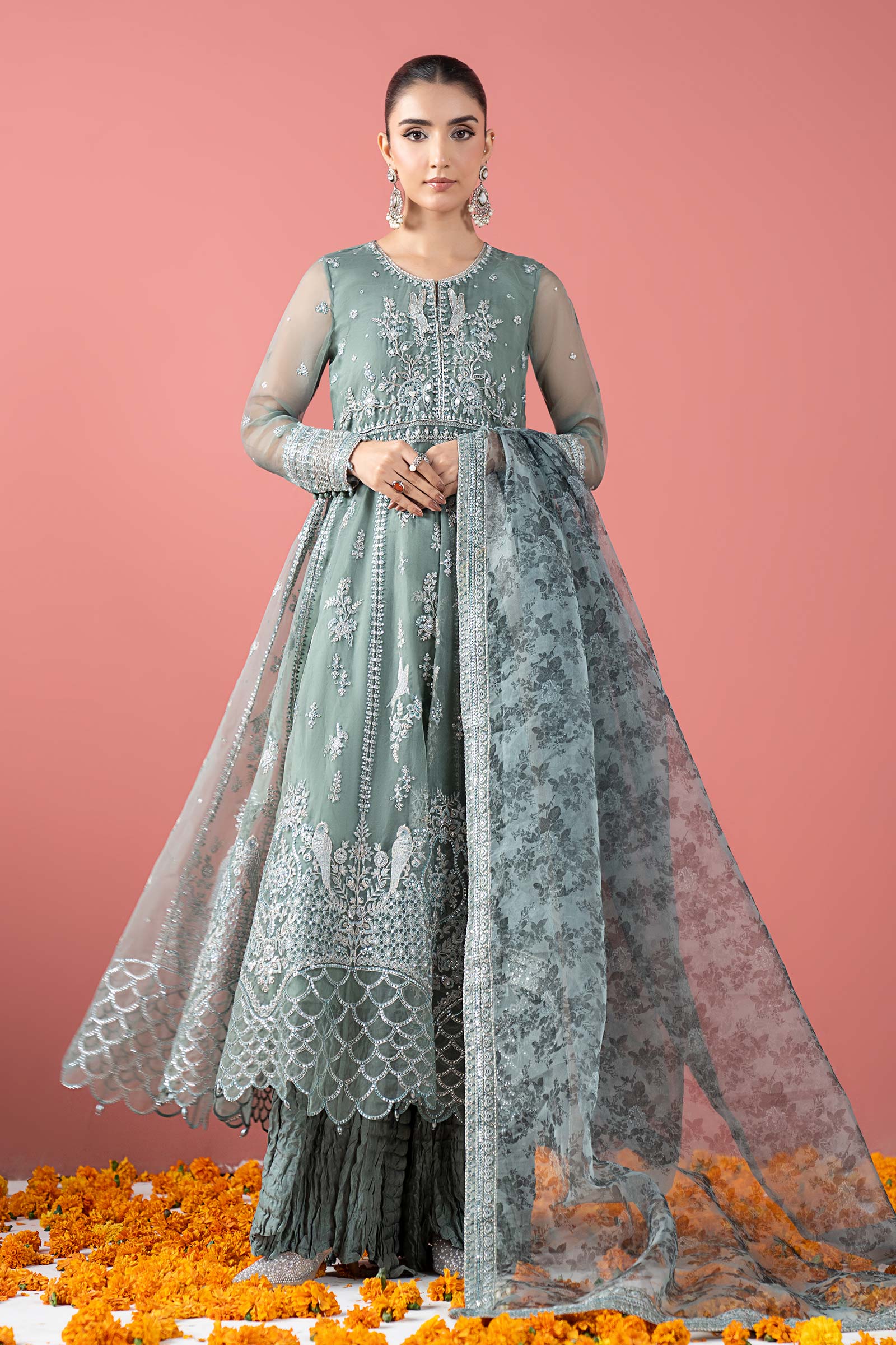 Maria B | Pre Fall 25 | SF-W25-38-Ice Blue - Official Maria B stockist in UK - Sakeena London