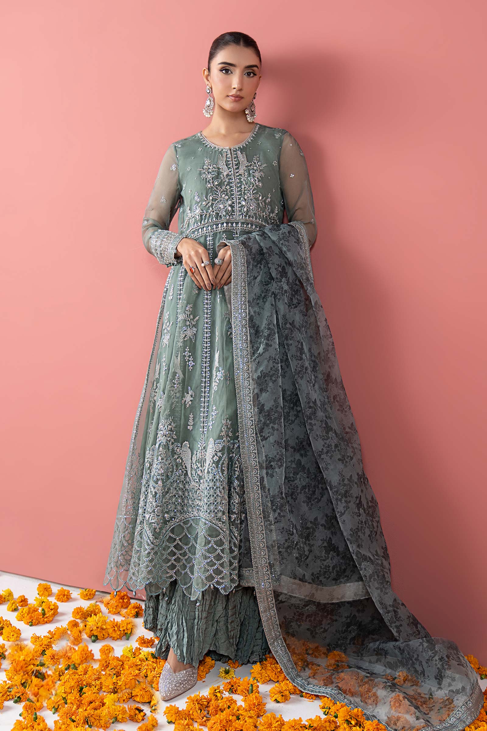 Maria B | Pre Fall 25 | SF-W25-38-Ice Blue - Official Maria B stockist in UK - Sakeena London