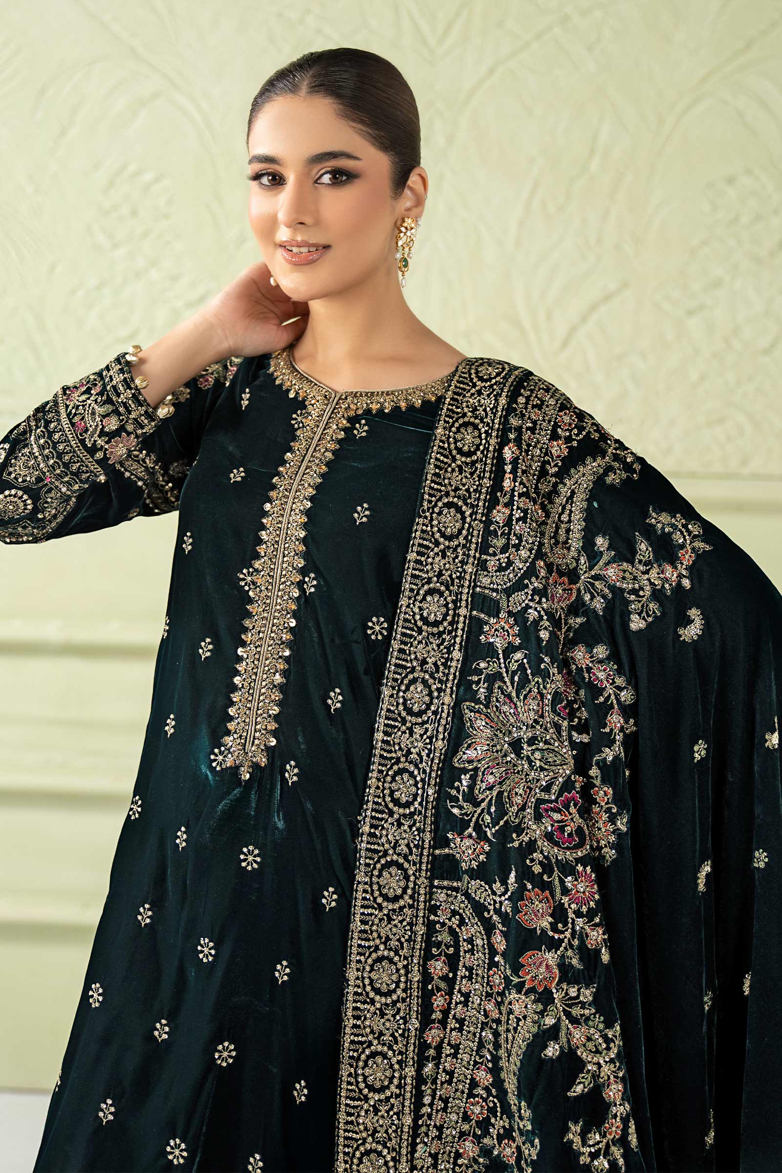 Maria B | Pre Fall 25 | SF-W25-46-Green - Official Maria B stockist in UK - Sakeena London