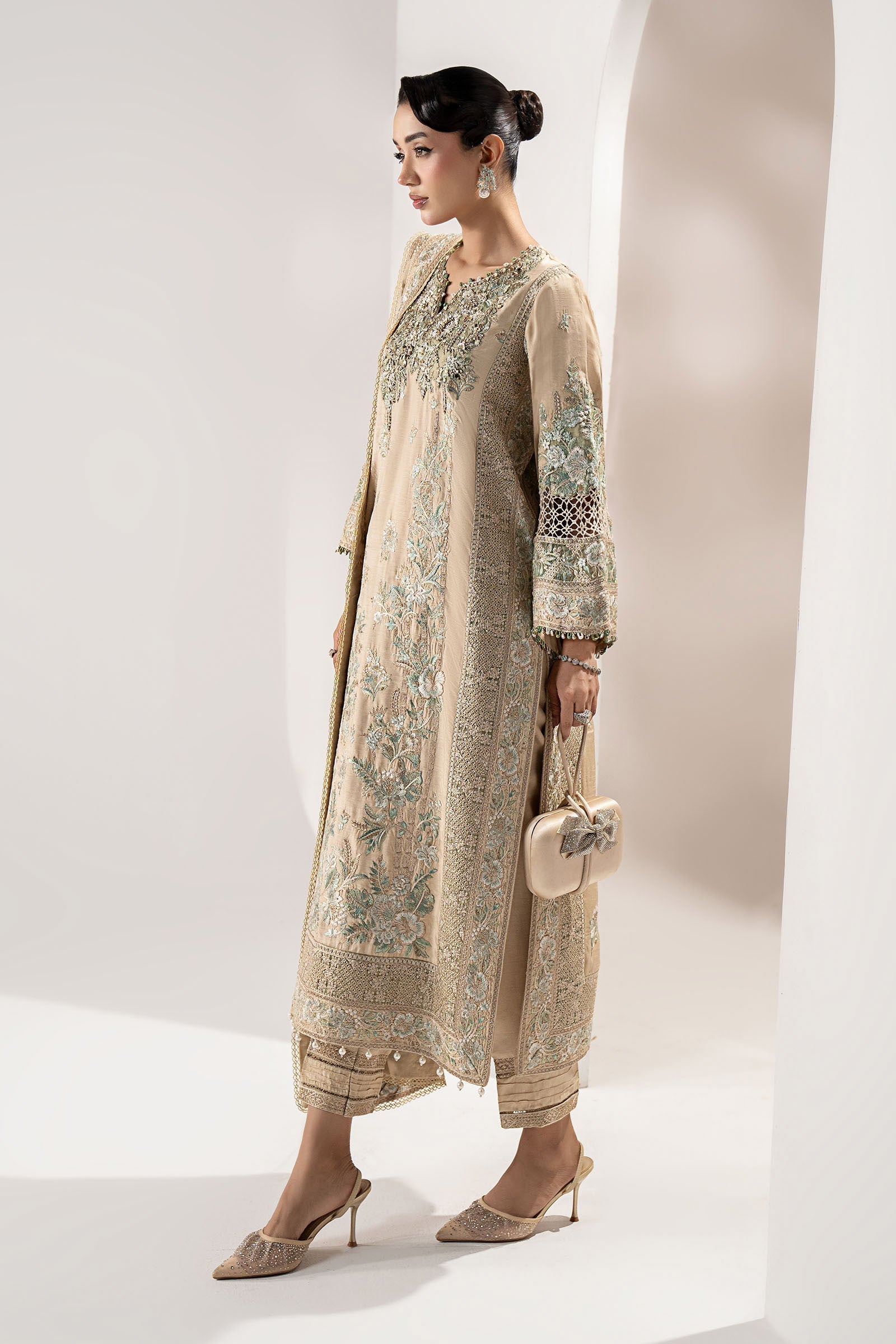 Maria B | Pre Fall 25 | SF-W25-51-BEIGE - Official Maria B stockist in UK - Sakeena London