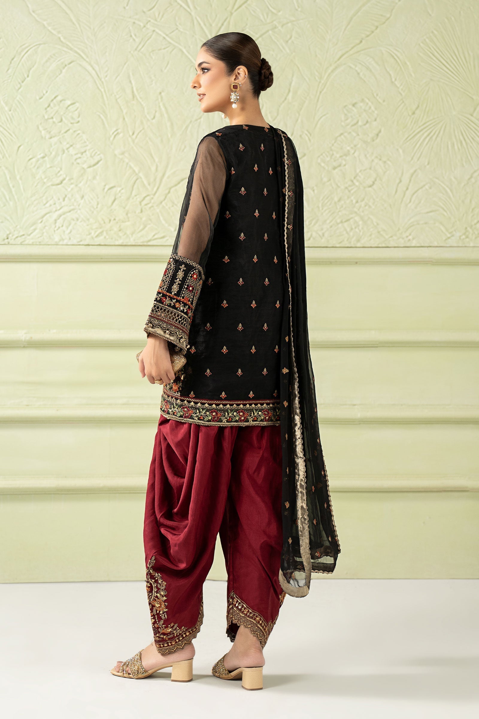 Maria B | Pre Fall 25 | SF-W25-56-Green - Official Maria B stockist in UK - Sakeena London