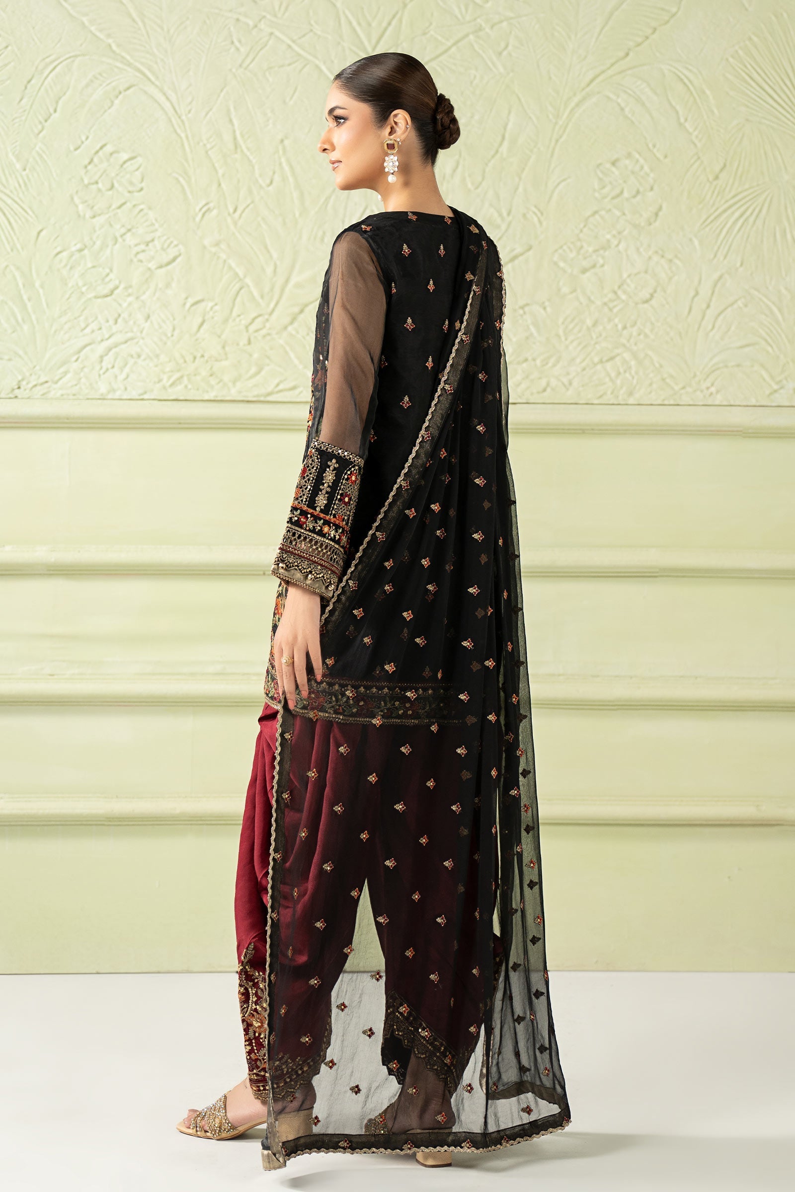 Maria B | Pre Fall 25 | SF-W25-56-Green - Official Maria B stockist in UK - Sakeena London