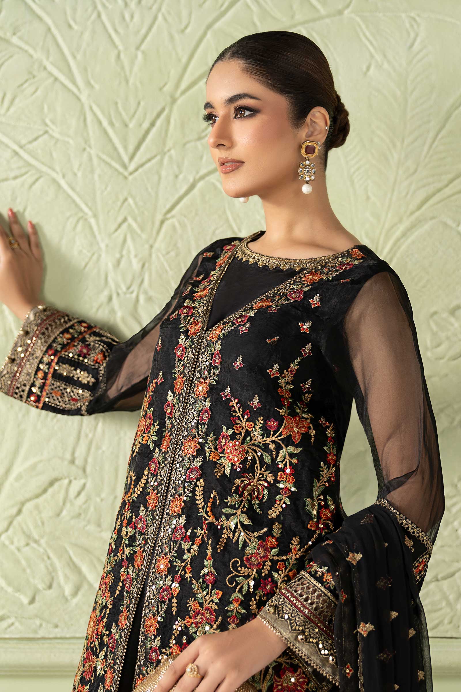 Maria B | Pre Fall 25 | SF-W25-56-Green - Official Maria B stockist in UK - Sakeena London