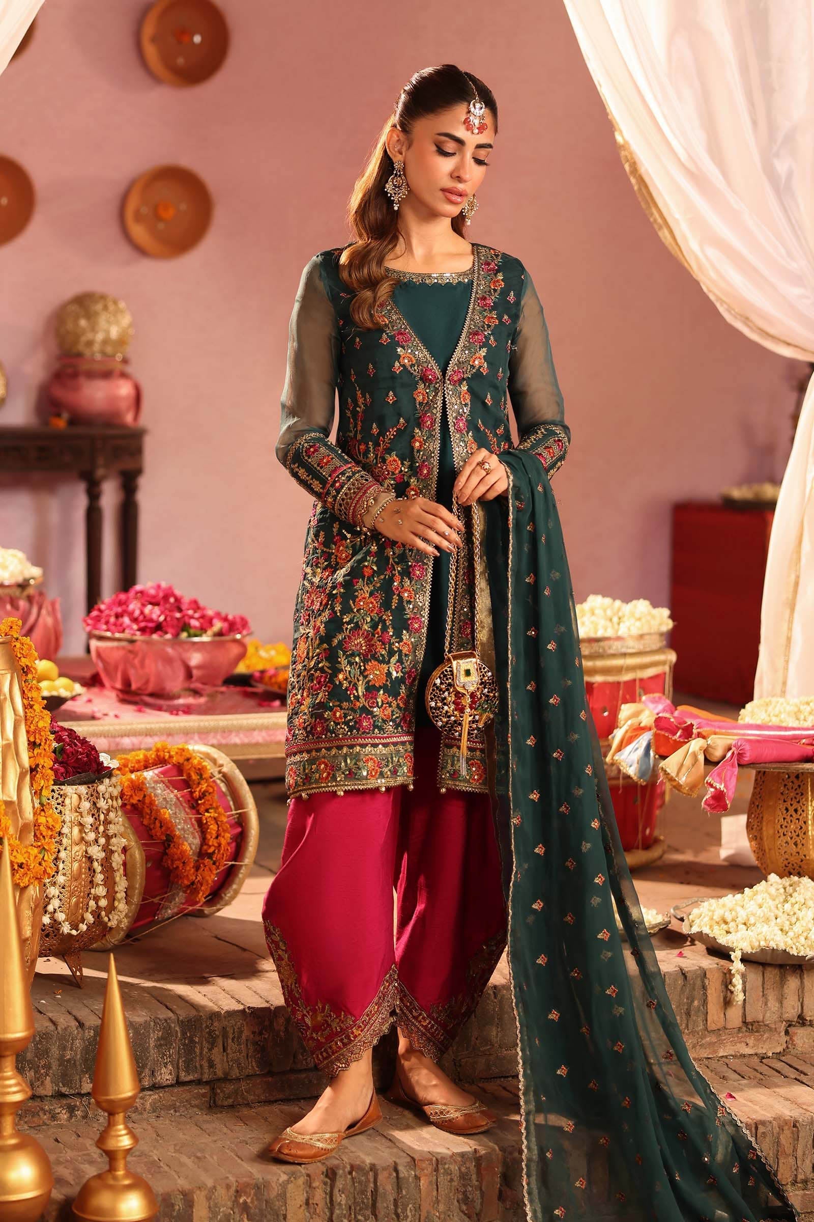 Maria B | Pre Fall 25 | SF-W25-56-Green - Official Maria B stockist in UK - Sakeena London
