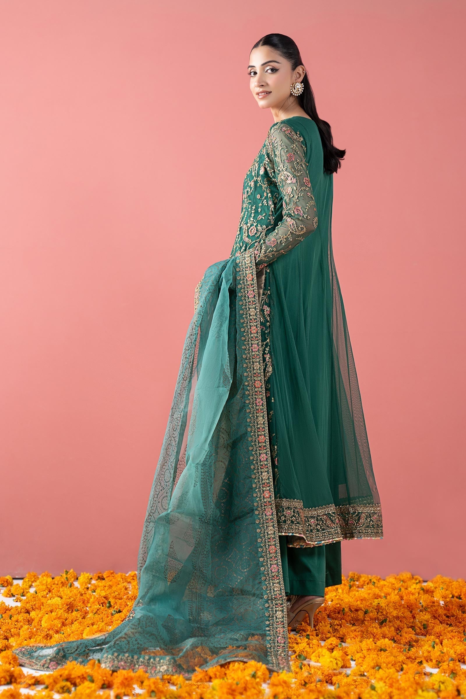 Maria B | Pre Fall 25 | SF-W25-61-Green - Official Maria B stockist in UK - Sakeena London