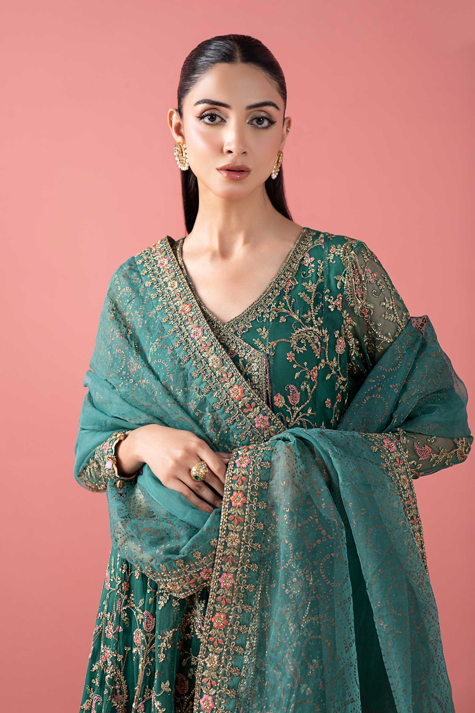 Maria B | Pre Fall 25 | SF-W25-61-Green - Official Maria B stockist in UK - Sakeena London