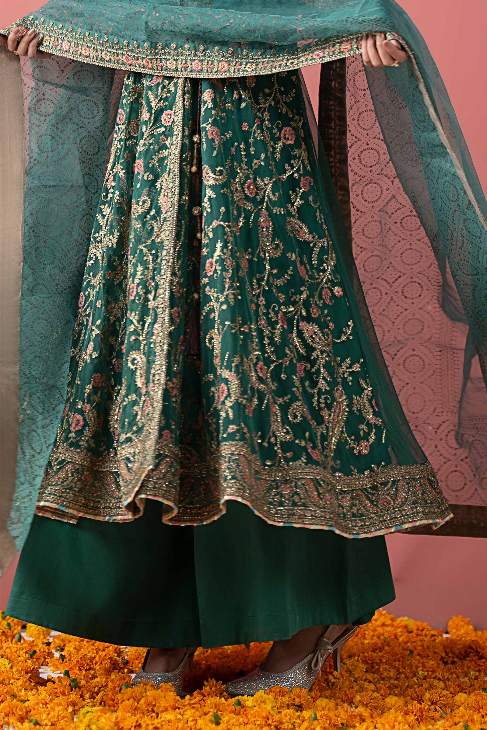 Maria B | Pre Fall 25 | SF-W25-61-Green - Official Maria B stockist in UK - Sakeena London