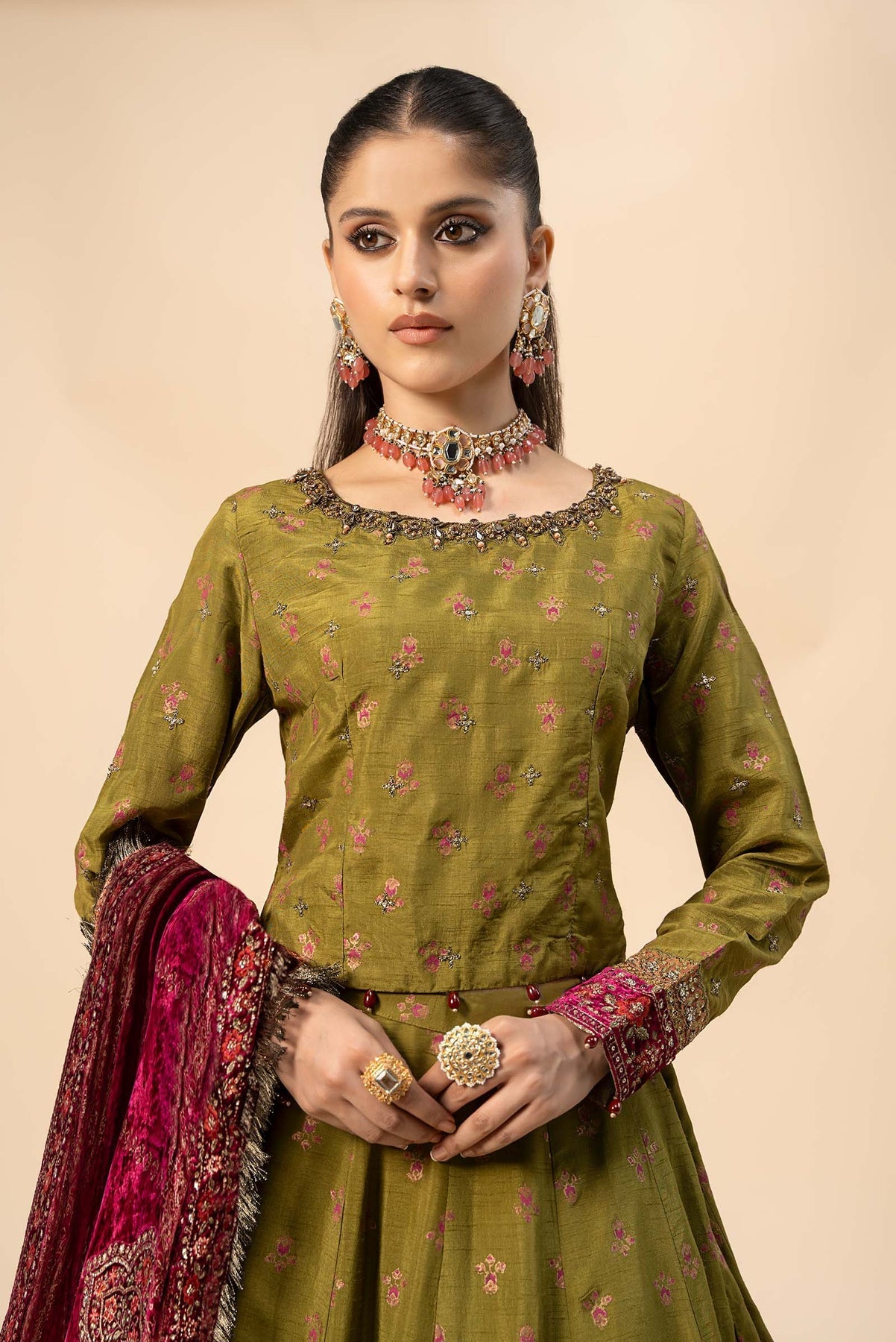 Maria B | Formal Wears | Raw Silk Suit | SF-W24-26 - Official Maria B stockist in UK - Sakeena London