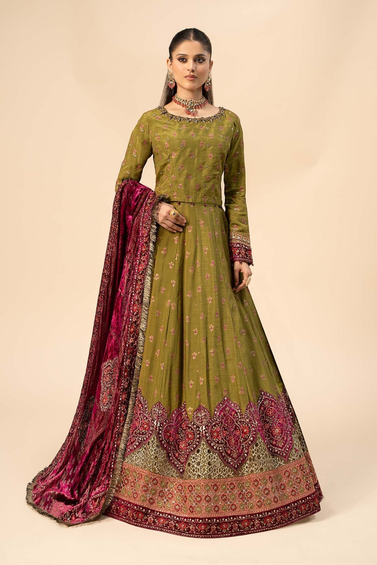 Maria B | Formal Wears | Raw Silk Suit | SF-W24-26 - Official Maria B stockist in UK - Sakeena London