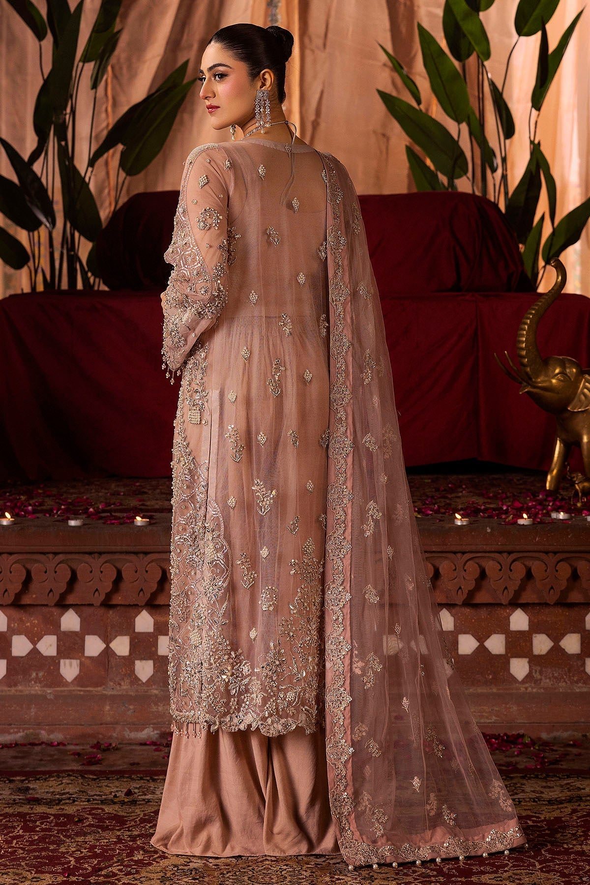 Motifz | Bridal Couture | 0011-REEM EMBROIDERED SILK NET STITCHED - Official Motifz stockist in UK - Sakeena London