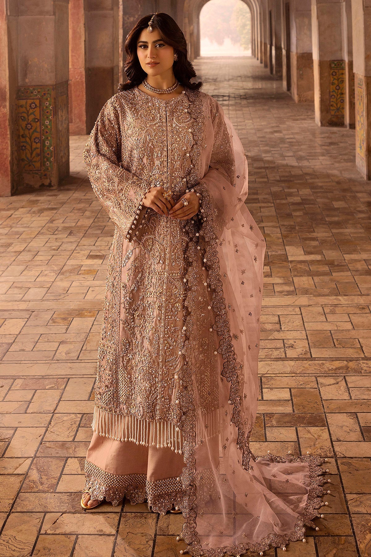 Motifz | Bridal Couture | 0012-MAYASA EMBROIDERED MESSORI STITCHED - Official Motifz stockist in UK - Sakeena London