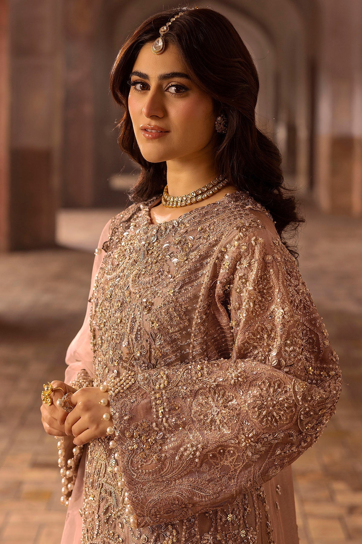 Motifz | Bridal Couture | 0012-MAYASA EMBROIDERED MESSORI STITCHED - Official Motifz stockist in UK - Sakeena London