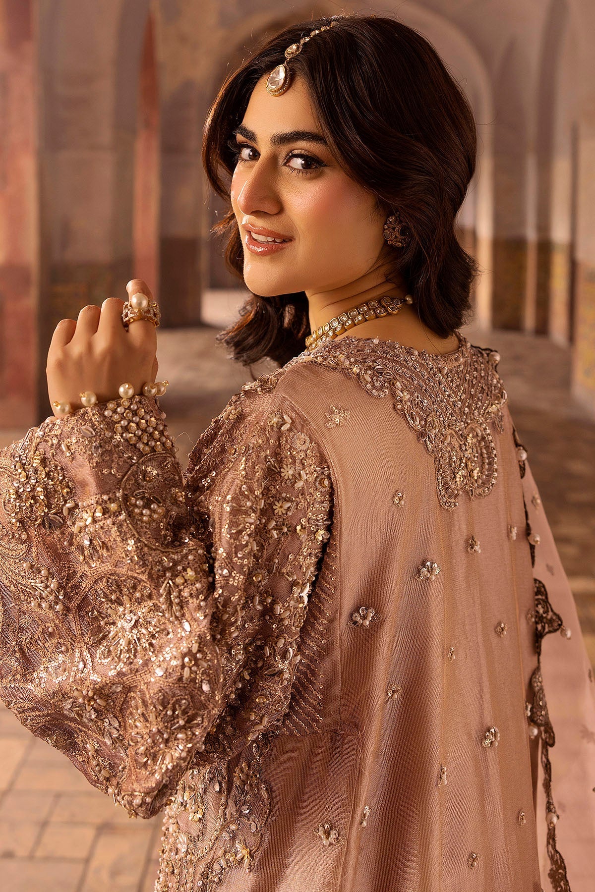 Motifz | Bridal Couture | 0012-MAYASA EMBROIDERED MESSORI STITCHED - Official Motifz stockist in UK - Sakeena London