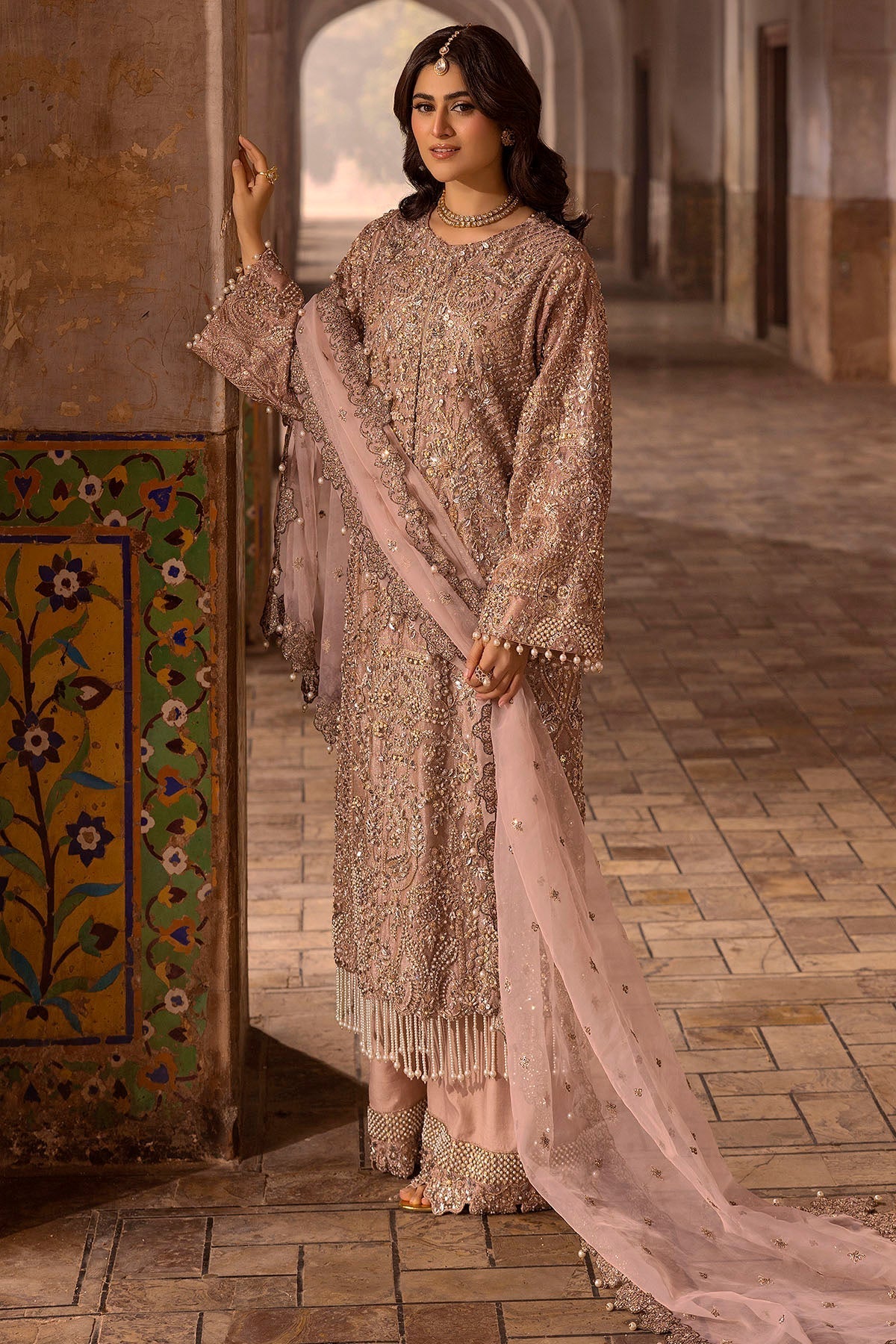 Motifz | Bridal Couture | 0012-MAYASA EMBROIDERED MESSORI STITCHED - Official Motifz stockist in UK - Sakeena London
