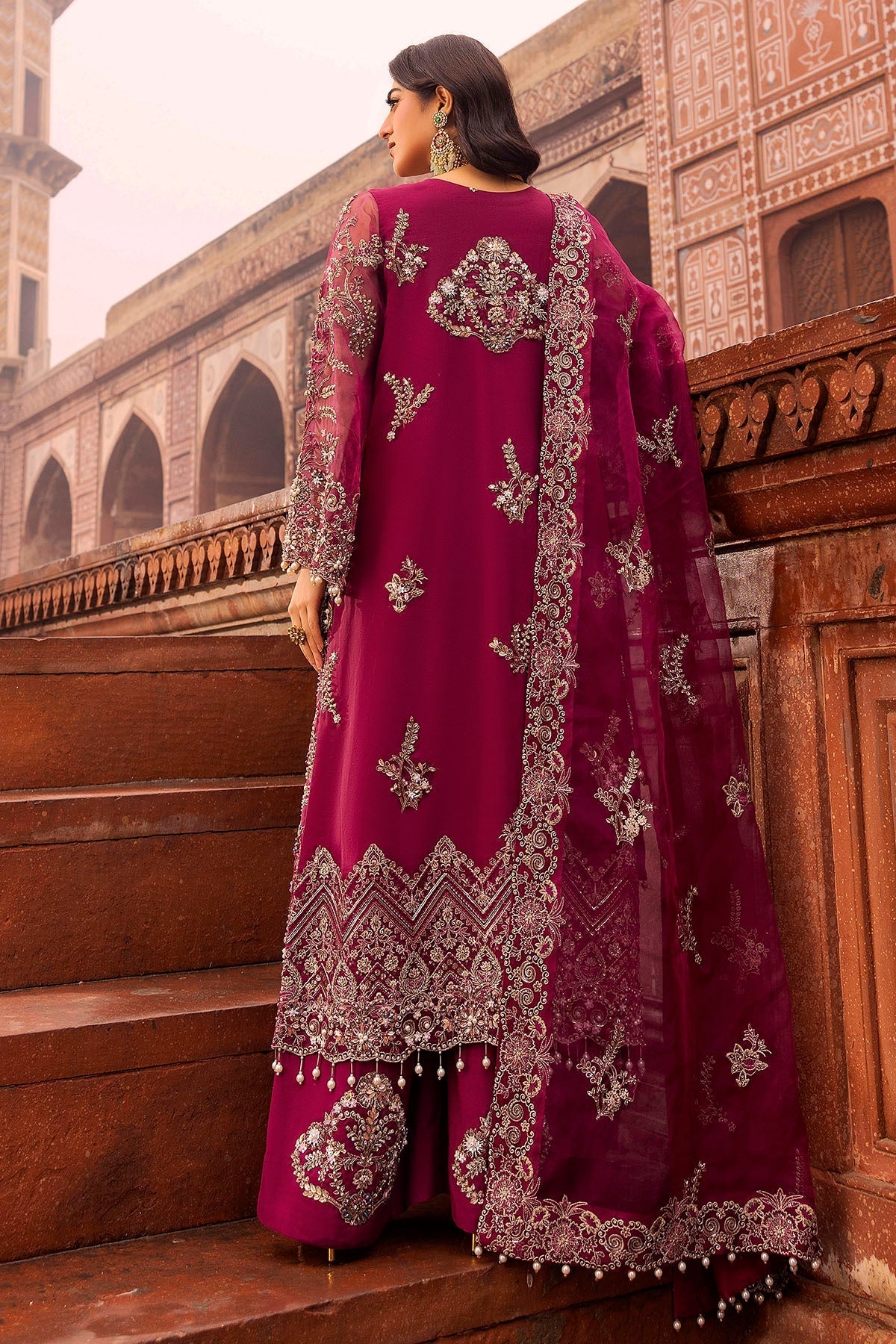 Motifz | Bridal Couture | 0013-HEER EMBROIDERED ORGANZA STITCHED - Official Motifz stockist in UK - Sakeena London