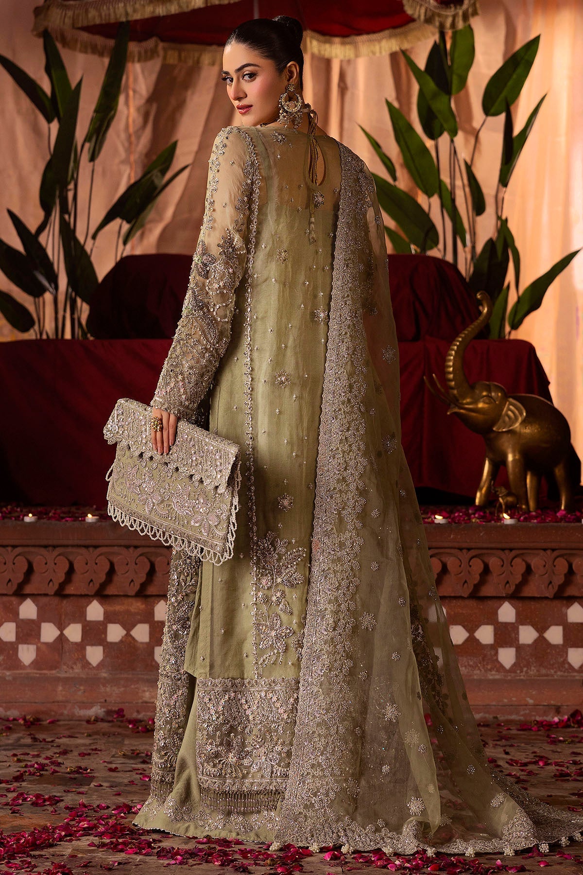 Motifz | Bridal Couture | 0016-MEERAZ EMBROIDERED ORGANZA STITCHED - Official Motifz stockist in UK - Sakeena London