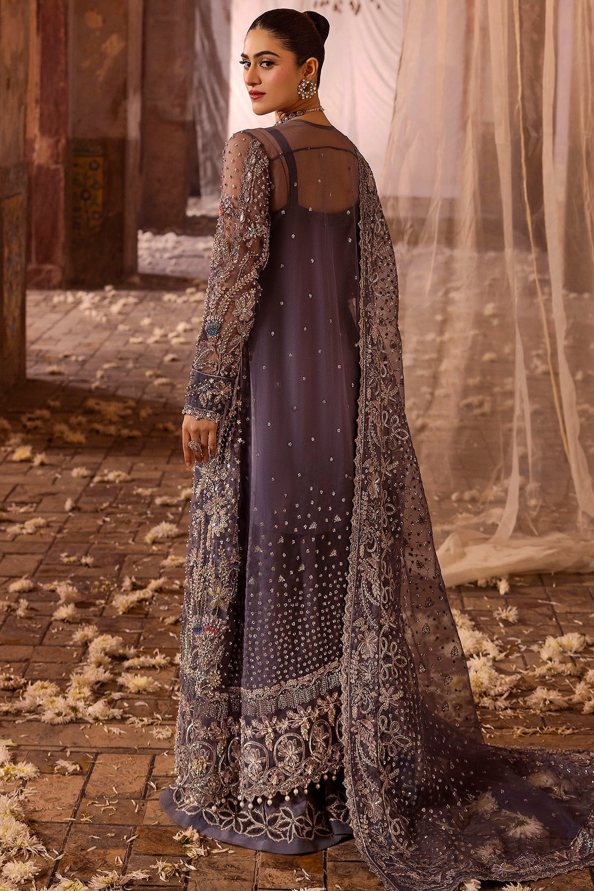 Motifz | Bridal Couture | 0018-ZURIAH EMBROIDERED ORGANZA STITCHED - Official Motifz stockist in UK - Sakeena London