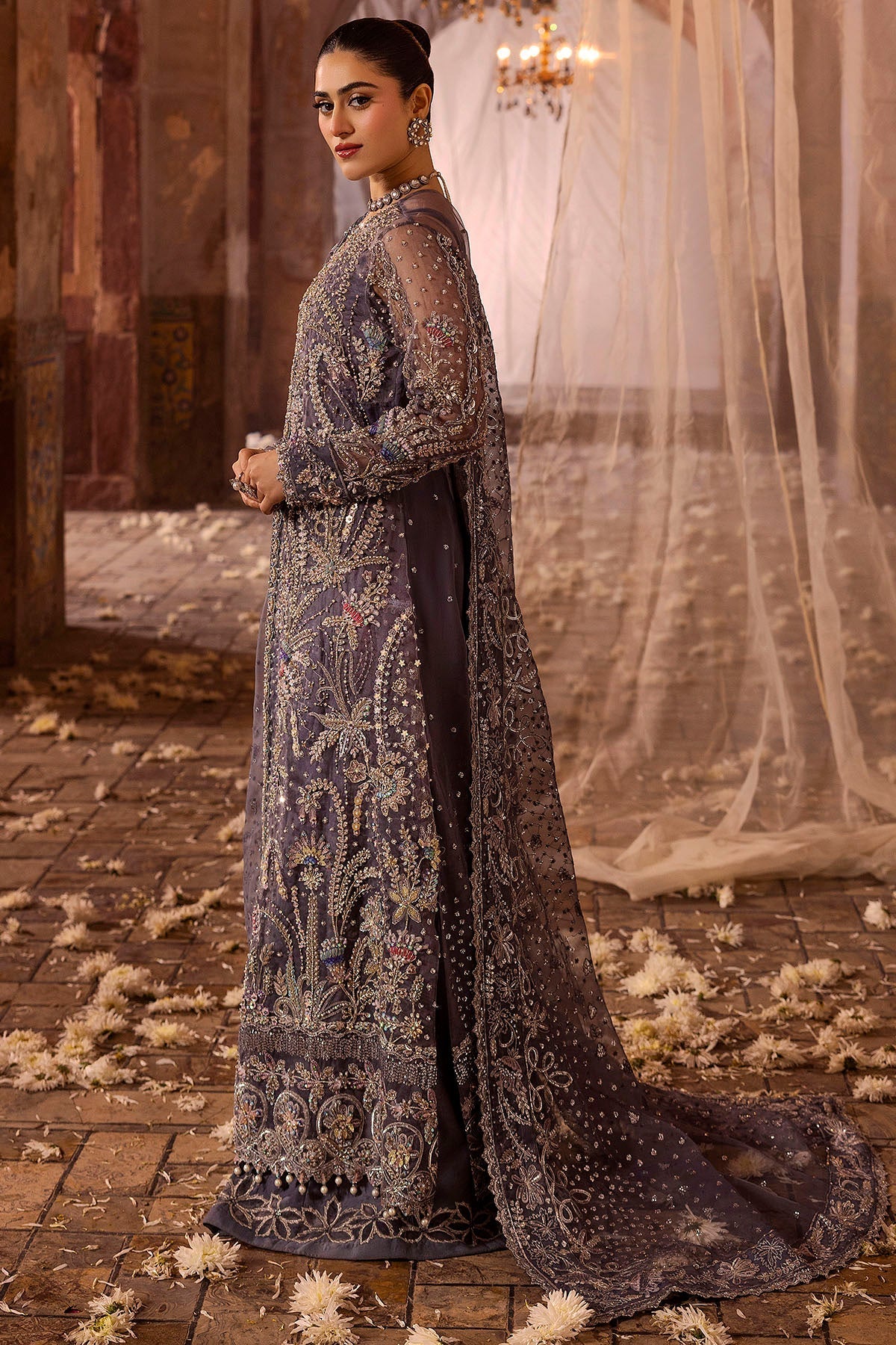 Motifz | Bridal Couture | 0018-ZURIAH EMBROIDERED ORGANZA STITCHED - Official Motifz stockist in UK - Sakeena London