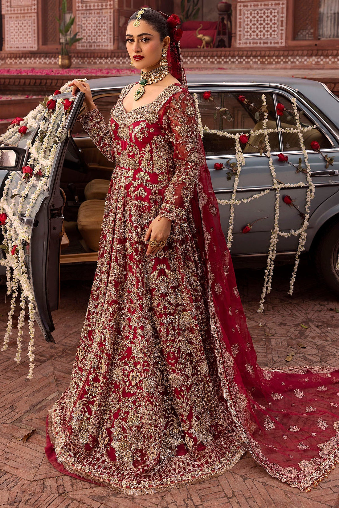 Motifz | Bridal Couture | 0019-SHANARA EMBROIDERED ORGANZA STITCHED - Official Motifz stockist in UK - Sakeena London
